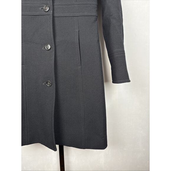 J Crew Classic Lady Day Coat Italian Double Cloth Wool Thinsulate Womens 0 Black - Picture 4 of 12
